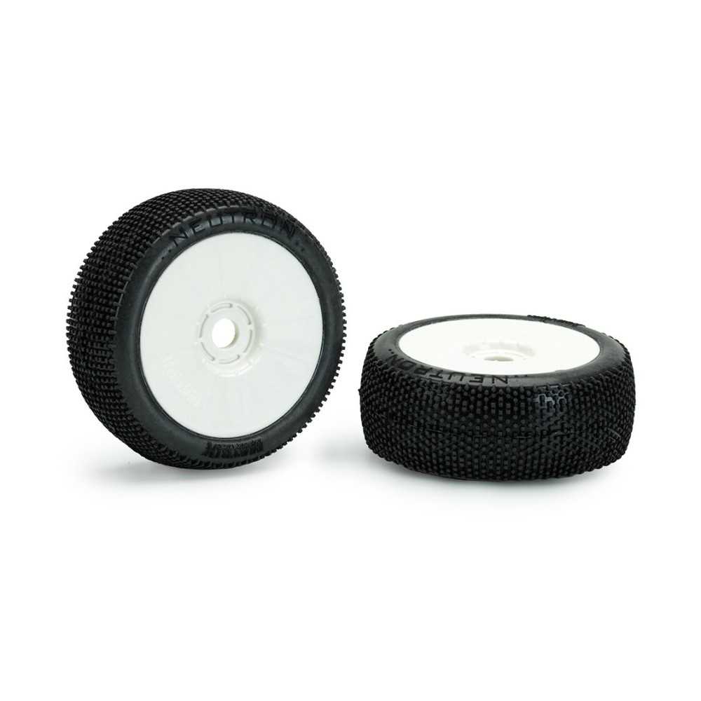 Matrix Neutron Clay Soft 1:8 Buggy Tires Pre-glued (White Wheels | 2pcs) MX-NEUCS-GL Matrix Neutron Clay Soft 1:8 Buggy Tires Pre-glued (White Wheels | 2pcs) MX-NEUCS-GL