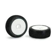 Matrix Neutron Super Soft 1:8 Buggy Tires Pre-glued (White Wheels | 2pcs) MX-NEUSS-GL