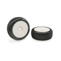 Matrix Stardust Soft 1:8 Buggy Tires Pre-glued (White Wheels | 2pcs) MX-STAS-GL