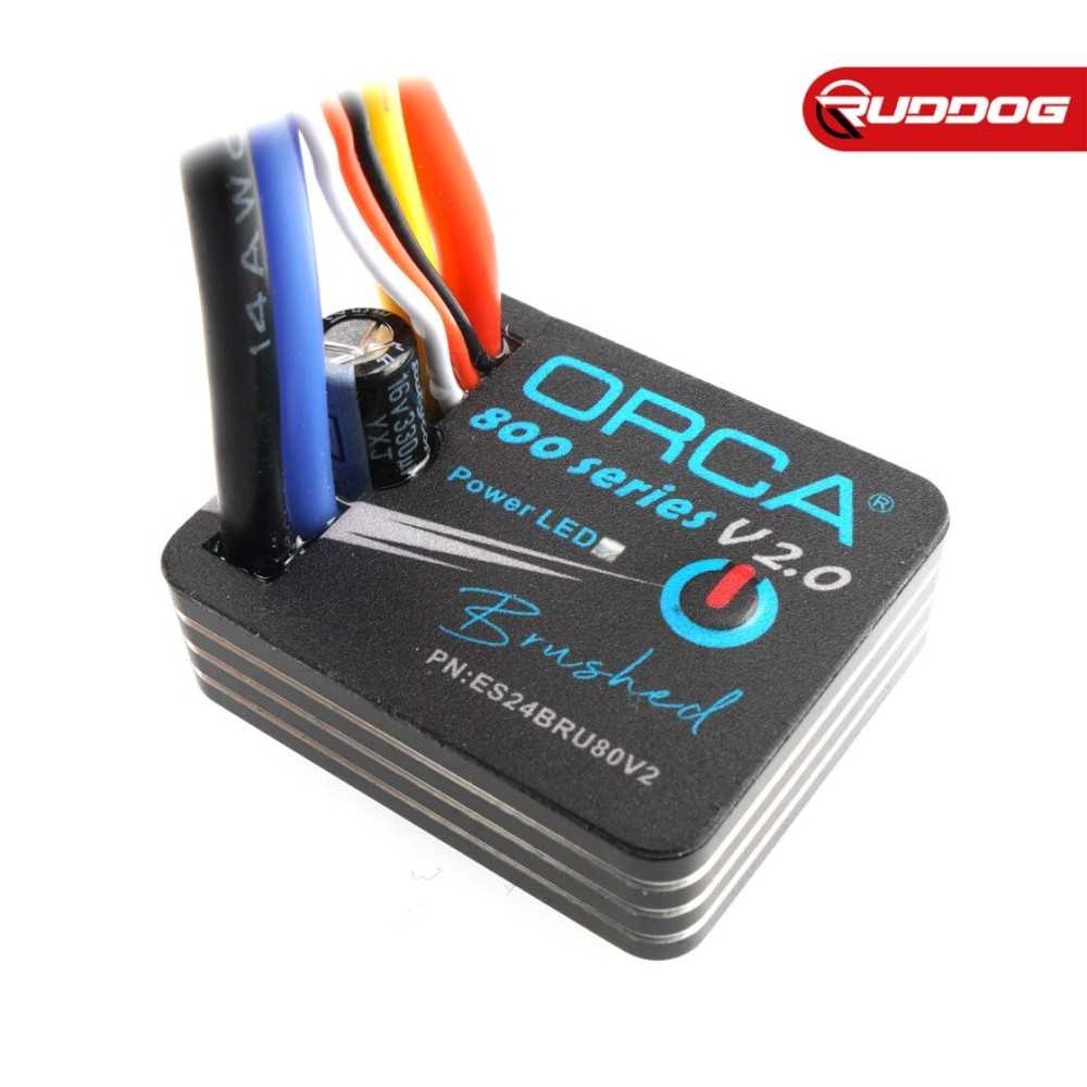 ORCA 800 Series V2.0 80A Brushed ESC w/Program Card ES24BRU80V2 ORCA 800 Series V2.0 80A Brushed ESC w/Program Card ES24BRU80V2
