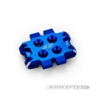 JConcepts RC10B7 front bulkhead 0 degree 9,3g, aluminum - blue JCO5182-1