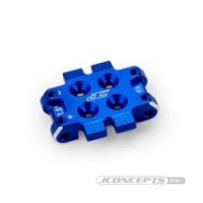 JConcepts RC10B7 front bulkhead 2,5 degree 9,3g, aluminum - blue JCO5184-1