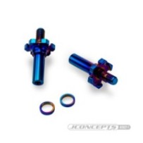 JConcepts RC10B7 RC10B7D adjustable titanium front axle, 2pc - burnt blue JCO2827-1