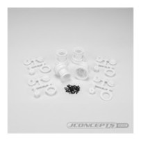 JConcepts Mini Tribute wheel withhex adaptor, covers, mock bead lock, 4pc, - white JCO3455W