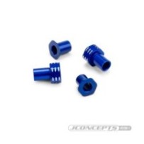 JConcepts RC10B7 aluminum caster hat bushings, 0 and 3mm, 4pc - blue JCO5196-1