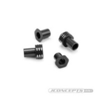 JConcepts RC10B7 aluminum caster hat bushings, 0 and 3mm, 4pc - black JCO5196-2