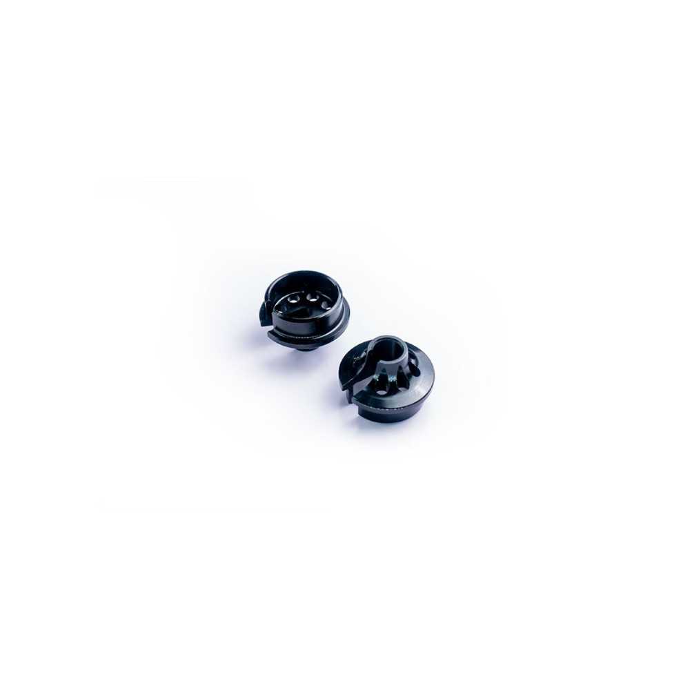 Koswork Black Long 13.2/6.5mm Alum Shock Spring Retainer/Cup for 12mm Shock (2) KOS04805BK