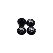 RC-Project 17mm Serrated Wheel Nut (Black | 4pcs) RCPJ-A033-B