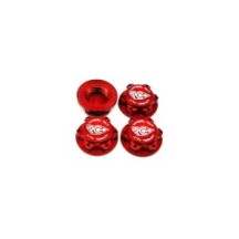 RC-Project 17mm Serrated Wheel Nut (Red | 4pcs) RCPJ-A033-R