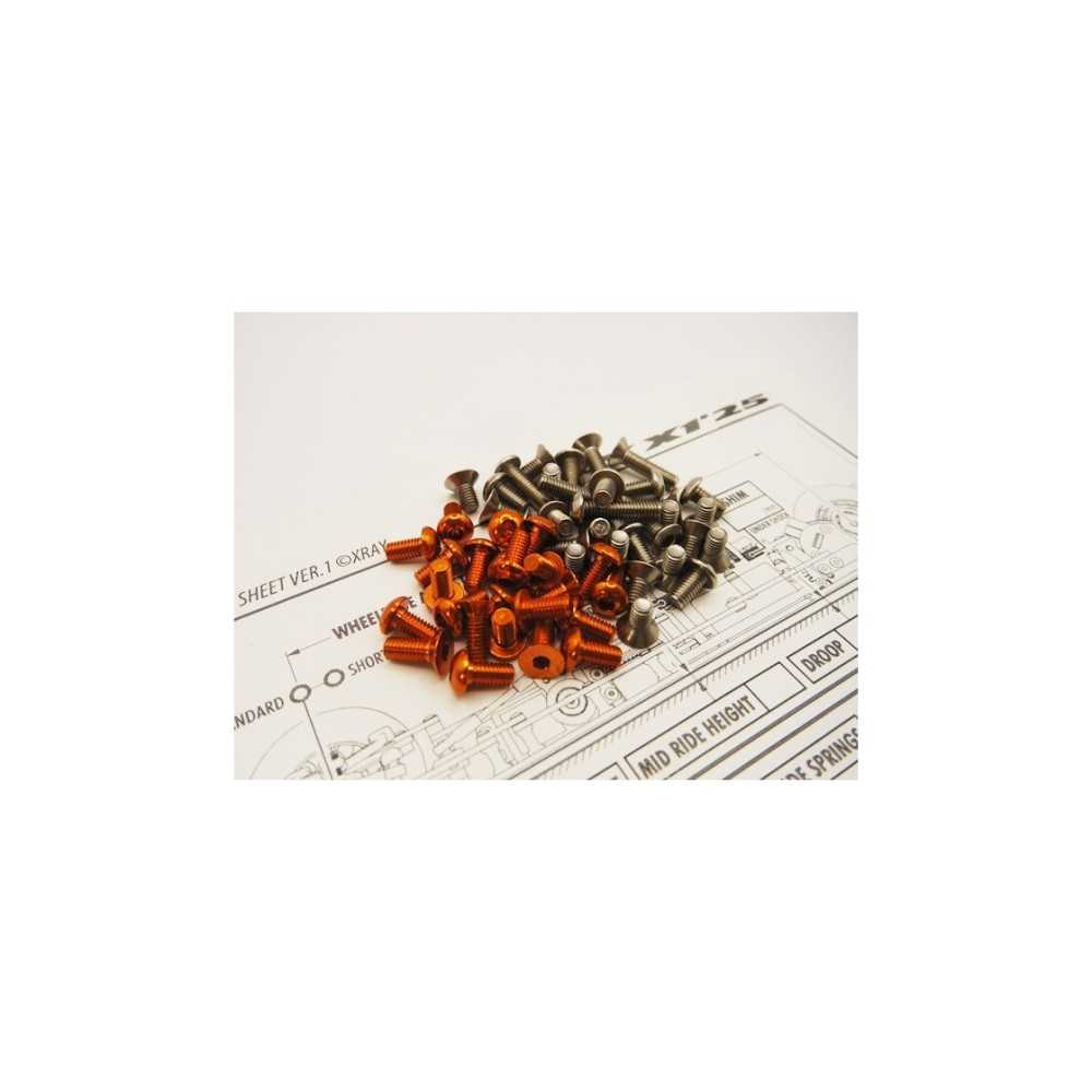 Hiro Seiko X1'25 Titan/Alloy Hex Socket Screw Set [Orange] HS-48970