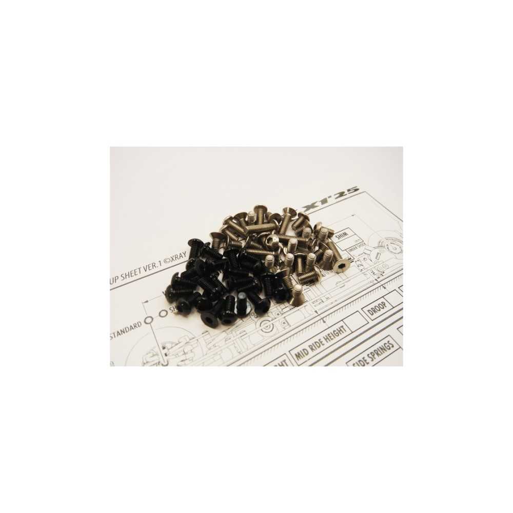 Hiro Seiko X1'25 Titan/Alloy Hex Socket Screw Set [Balck] HS-48971