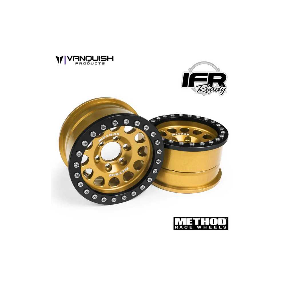 LLantas crawler Vanquish Method 1.9 Race Wheel 105 Gold Anodized VPS07921
