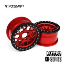 Llantas KMC 2.2 XD127 Bully rojas Vanquish