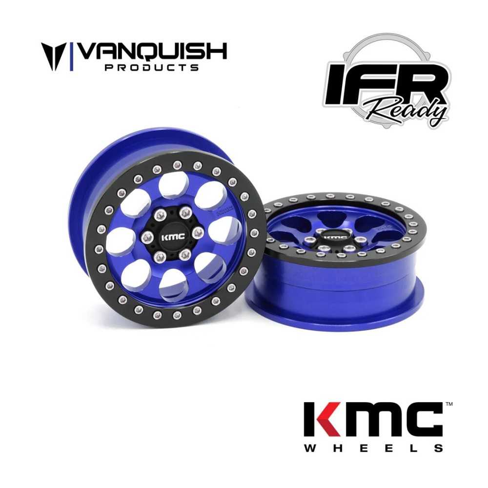 Llanta KMC 2.2 Riot azul Vanquish VPS08064