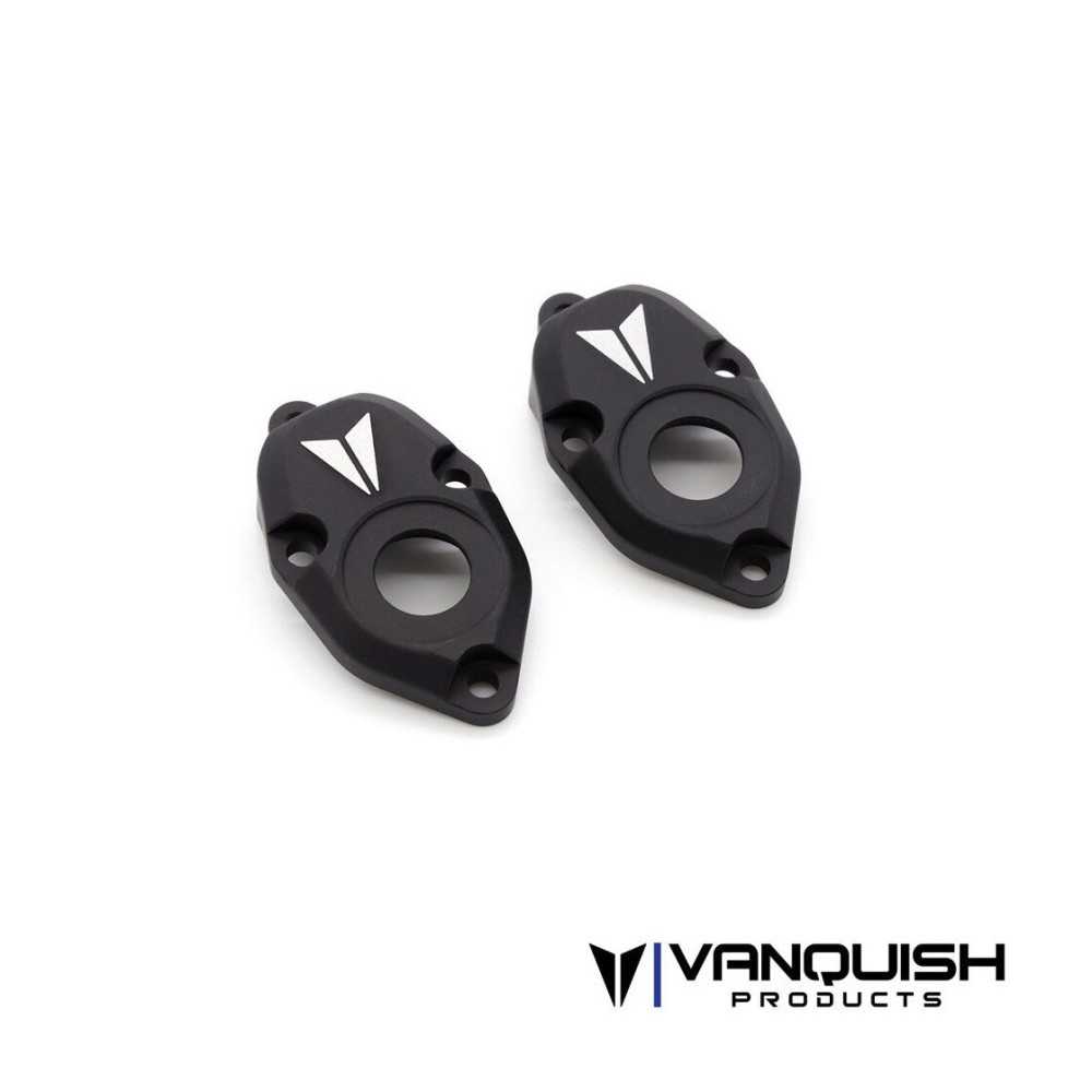Vanquish F10 Aluminum Portal Rear Axle Caps - Black VPS08627