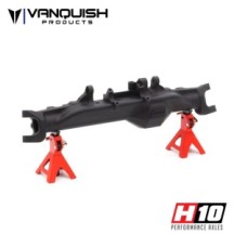 Carcasa de eje pórtico delantero de aluminio negro H10 Vanquish VPS08810 (2)