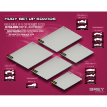 Hudy FLAT SET-UP BOARD FOR 1/8 OFF-ROAD & GT - SILVER GREY H108702