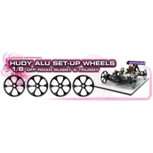 Hudy Alu Set-Up Wheel For 1/8 Off-Road (4), H108870 H108870