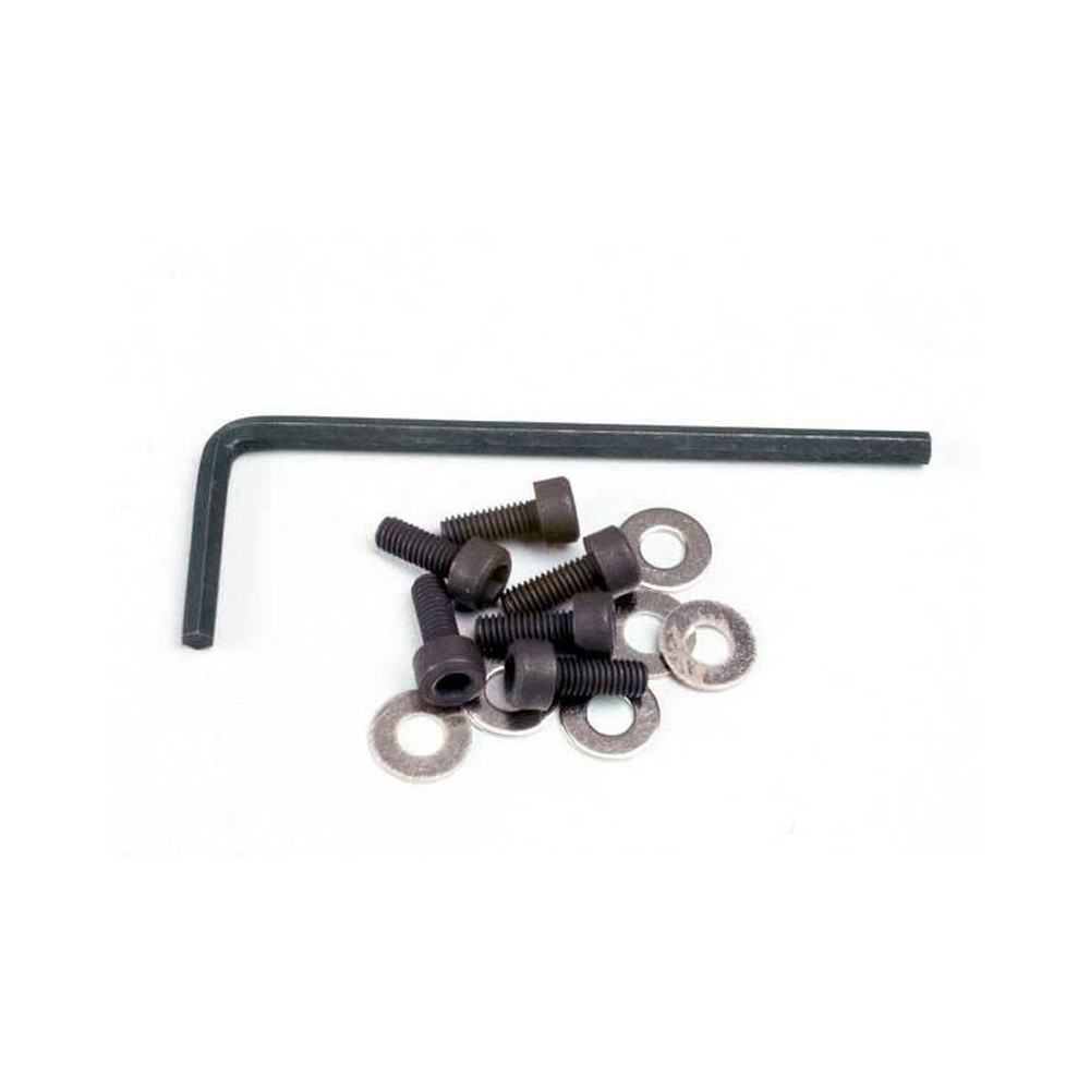 Traxxas Backplate screws (3x8mm hex cap) (6) washers (6) wrench TRX1552 Traxxas Backplate screws (3x8mm hex cap) (6) washers (6) wrench TRX1552