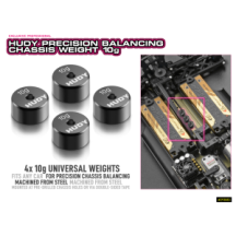 Hudy PRECISION BALANCING CHASSIS WEIGHT 10g (4) H293084