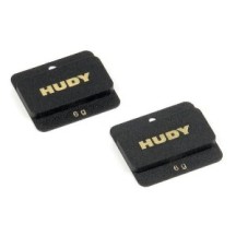HUDY LIPO CHASSIS BALANCING WEIGHTS 6g - LOW CG (2) H293091