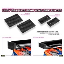 Hudy GRAPHITE REAR WING SIDE PLATE 0.5MM - 1/10 ELECTRIC (2), H293311 H293311