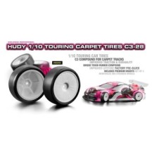 HUDY 1/10 TC CARPET TIRES C3-28 (4) H803053