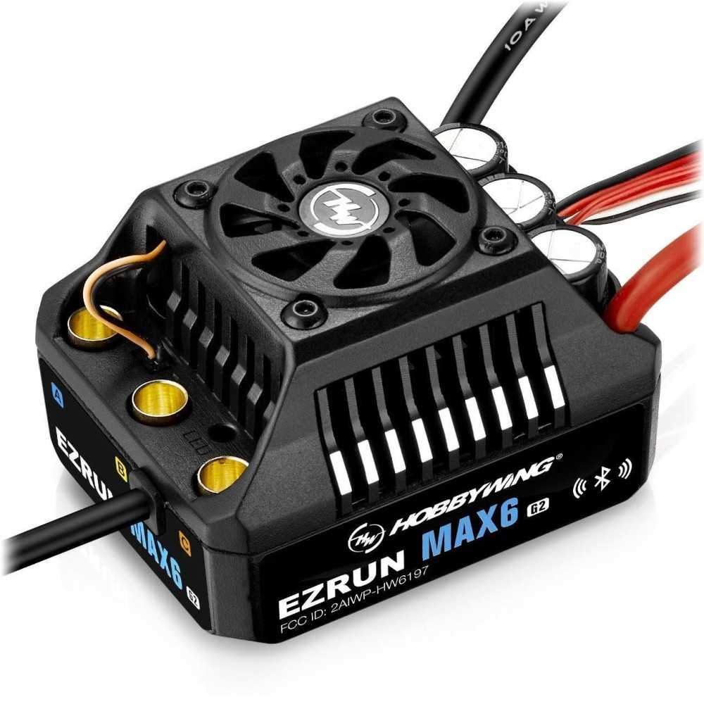 Hobbywing Ezrun MAX6 ESC 200 Amp, 3-8s LiPo, BEC 8A HW30105100 Hobbywing Ezrun MAX6 ESC 200 Amp, 3-8s LiPo, BEC 8A HW30105100