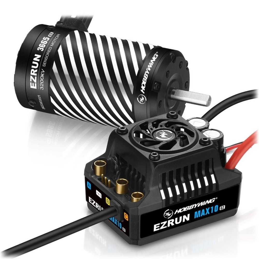 Hobbywing Ezrun MAX10 G2 140A Combo with 3665SD-3200kV 5mm shaft HW38020344 Hobbywing Ezrun MAX10 G2 140A Combo with 3665SD-3200kV 5mm shaft HW38020344