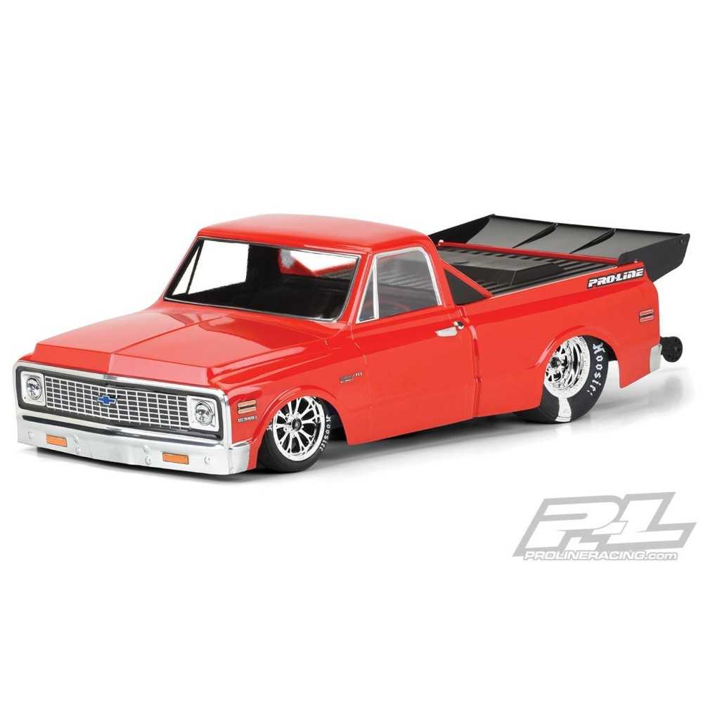 Pro-line 1972 Chevy C-10 Clear Body for Slash 2wd Drag Car & AE DR10 (with trimming) (PRO355700) PR3557-00 Pro-line 1972 Chevy C-10 Clear Body for Slash 2wd Drag Car & AE DR10 (with trimming) (PRO355700) PR3557-00