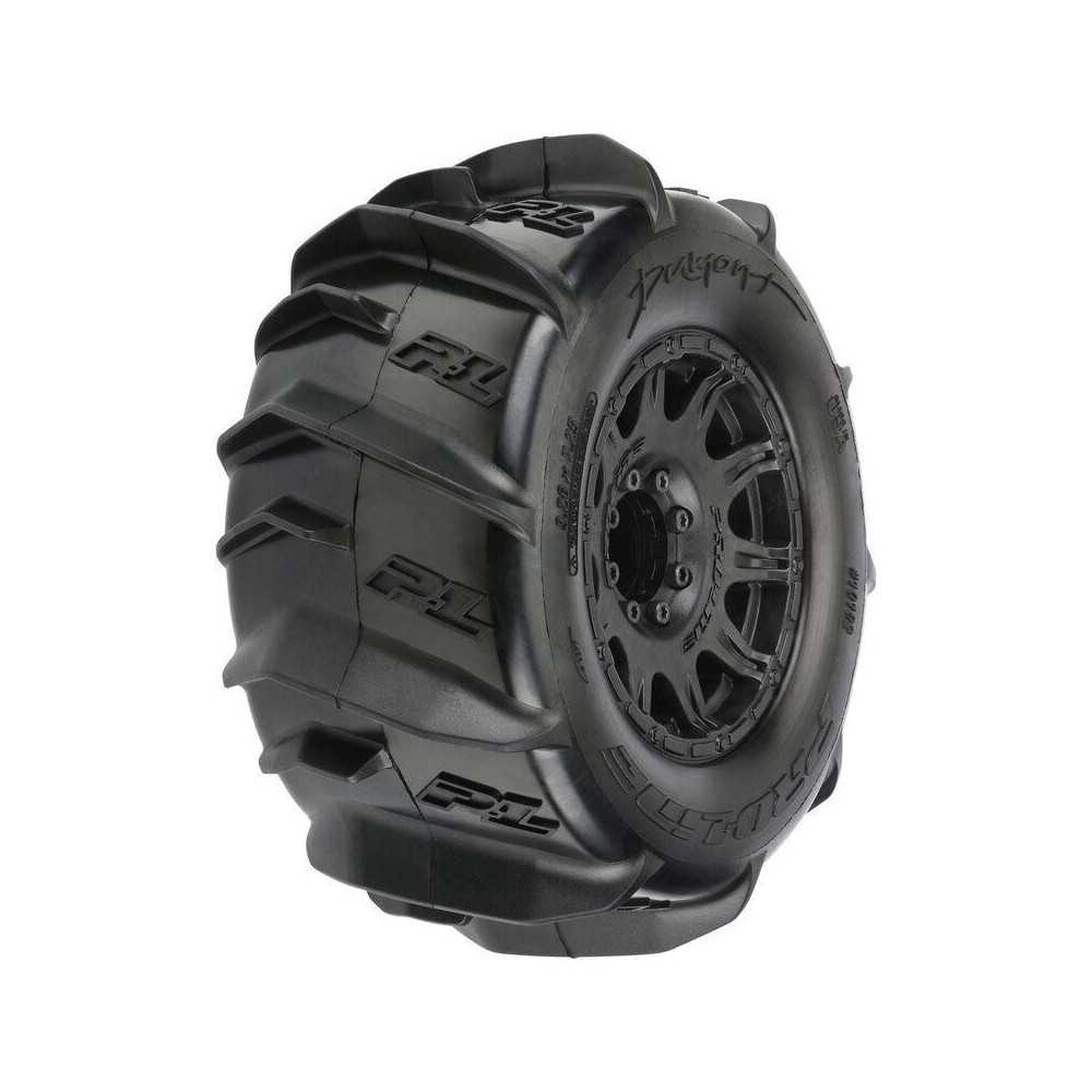 Pro-line 1-8 Dumont F-R 3.8 MT Tires Mounted 17mm Black Raid PRO1019210