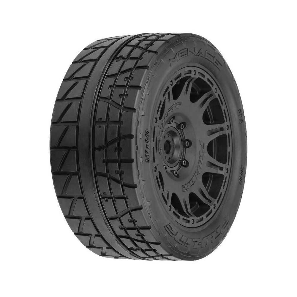 Pro-line 1-6 Menace HP BELTED F-R 5.7” Tires MTD 24mm Black Raid 8x48 Hex PRO1020511