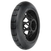 Neumático trasero Supermoto S3 de motocicleta montado en llanta negra 1/4 Pro-line PRO1022310