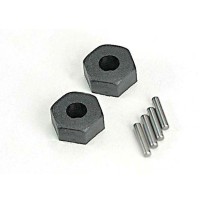 Traxxas Wheel hubs hex (2) stub axle pins (2) TRX1654