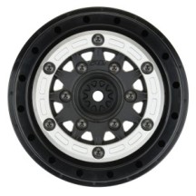 Llantas Raid Bead-Loc 2.2-3.0" short course plata-negro Pro-line 1/10