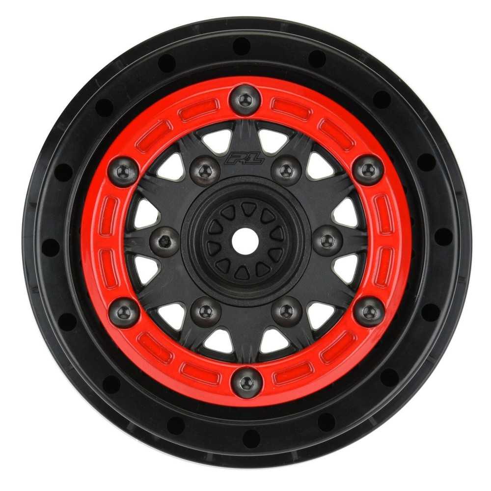 Pro-line 1-10 Raid Bead-Loc Fr-Rr 2.2-3.0 12 & 14mm SC Wheels Red-Black PRO281104 Pro-line 1-10 Raid Bead-Loc Fr-Rr 2.2-3.0 12 & 14mm SC Wheels Red-Black PRO281104