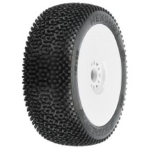 Pro-line 1-8 Hex Shot S3 Front-Rear Buggy Tires Mounted 17mm White PRO9073233