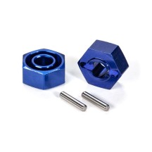 Traxxas Wheel hubs hex (blue-anodized lightweight aluminum) (2) a TRX1654X