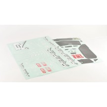 Hoja de calcomanías rojas GS181 para carrocería RC