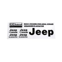RC4WD Metal Logo Decal Sheet for Axial 1/10 SCX10 III Jeep (Gladiator/Wrangler) (Black) (VVV-C1135) RC4VVVC1135