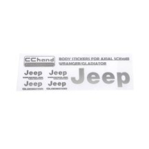 RC4WD Metal Logo Decal Sheet for Axial 1/10 SCX10 III Jeep (Gladiator/Wrangler) (Silver) (VVV-C1136) RC4VVVC1136