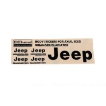 RC4WD Metal Logo Decal Sheet for Axial 1/6 SCX6 Jeep Wrangler (Black) (VVV-C1212) RC4VVVC1212
