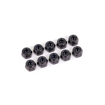 Tuercas nylon seguro 4mm negras Traxxas TRX1748