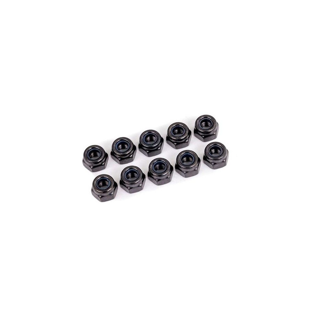 Tuercas nylon seguro 4mm negras Traxxas TRX1748 Tuercas nylon seguro 4mm negras Traxxas TRX1748