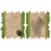 ToysWD Crawler Park: 2x Dirt And Grass Half Straights For 1/18 & 1/24 RC Crawler Park Circuit TWDTRK005