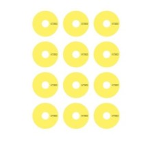 LRP VTEC Wheel Sticker Dish, yellow, 65078 65078