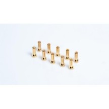LRP 4MM GOLD CONNECTORS - WORKSTEAM - 14MM LENGTH (10 PCS.) 65950