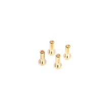LRP WorksTeam - 4mm Gold Connectors - 14mm length (4 pcs.) 499300