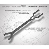 Xray t4'19 upper deck 2.0mm graphite - worlds edition X301166