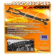 Xray t2'008 asphalt-spec upper deck graphite + rear upper deck s X301185
